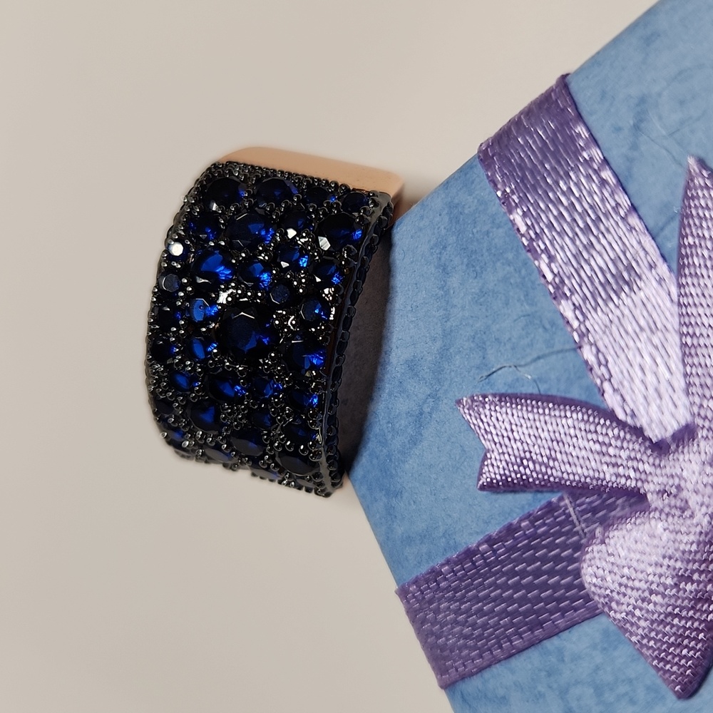 NWT Bomp Party September "Admire This Beauty" Sapphire Rose Gold 10 Ring